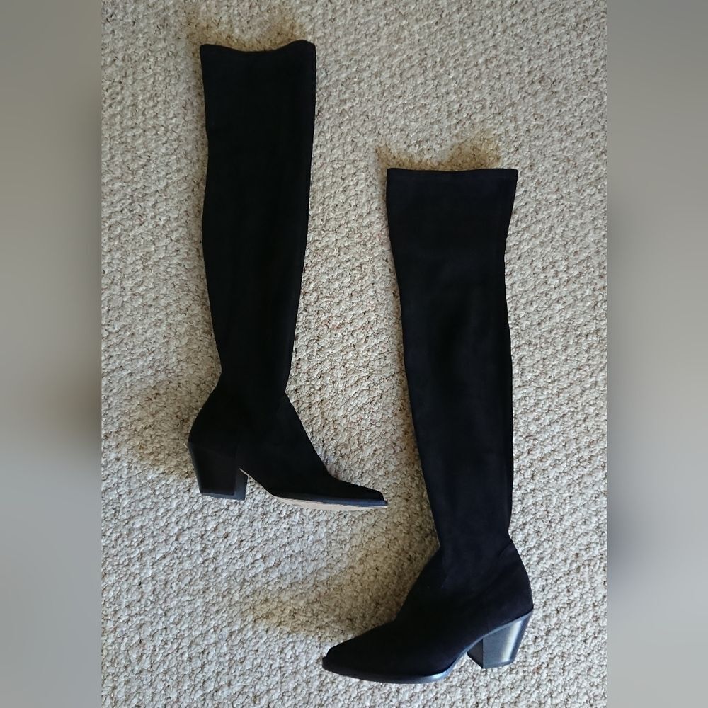 Dolce Vita suede over the knee boots in black size 37.5